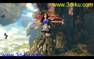 3D打印模型爱丽丝疯狂回归超经典露三点补丁的图片