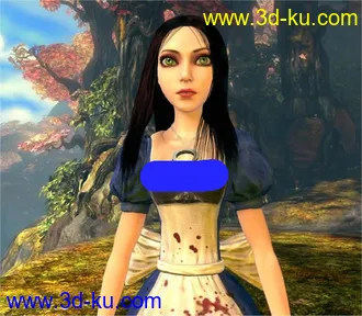3D打印模型爱丽丝疯狂回归超经典露三点补丁的图片