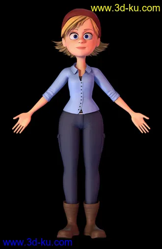 3D打印模型很不错的欧美风绑定女人，带材质的图片