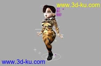3D打印模型超强可变装欧美风卡通女性绑定，有材质的图片