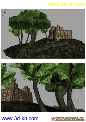 3D打印模型[原创分享]低模石堆 全贴图的图片