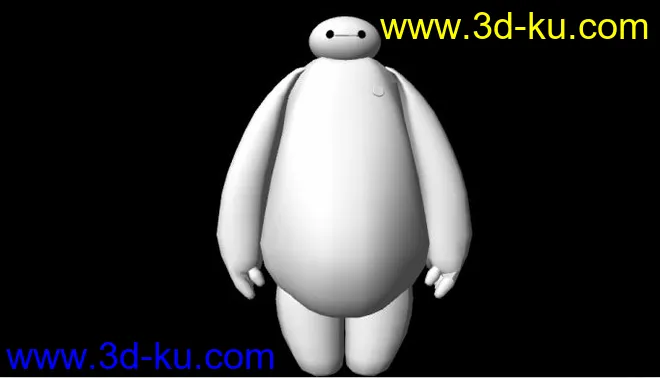 大白，Baymax..学了2个月建模来练练手模型的图片1