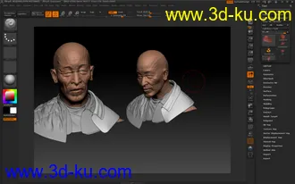 3D打印模型LaoRen 写实人物Maya展示的图片