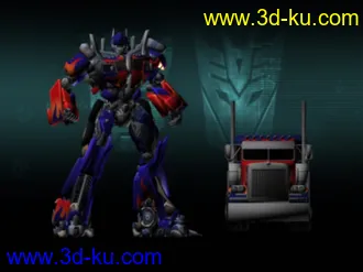 3D打印模型变形金刚-擎天柱+车的图片