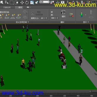 3D打印模型3DS MAX 2014/2015 人群填充的图片