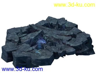 3D打印模型高模——地裂/巨石组合的图片