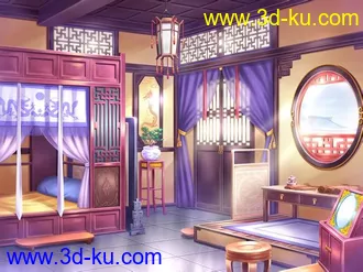 3D打印模型古代闺房场景的图片