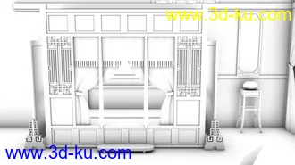 3D打印模型古代闺房场景的图片
