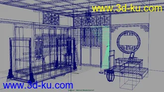 3D打印模型古代闺房场景的图片