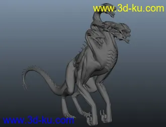 3D打印模型五头龙怪obj格式的图片