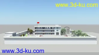 3D打印模型乡村学校 小小学校的图片