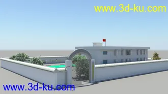 3D打印模型乡村学校 小小学校的图片