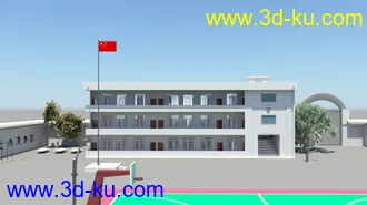 3D打印模型乡村学校 小小学校的图片