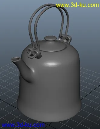 3D打印模型民间瓷壶的图片