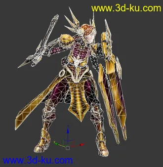 3D打印模型英雄联盟 蕾欧娜模式.带全套动作的图片