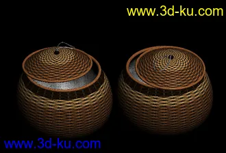 3D打印模型农家风编藤篓的图片