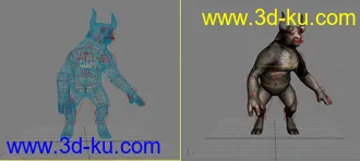 3D打印模型牛头人（有骨骼绑定 可调表情）MAX9.0的图片