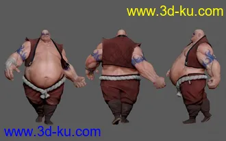 3D打印模型古代胖子人体的图片