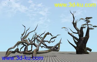 3D打印模型剑灵  一棵大树  一堆树枝  手游素材  带2048贴图的图片