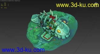 3D打印模型免费啦，Q版卡通场景，低模，有贴图，颜色鲜艳的图片