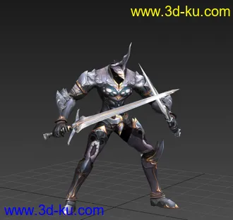 3D打印模型怪物双手持武器 + 绑定 + 攻击动画的图片