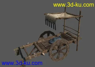 3D打印模型两个小物件—推车和藤蔓架的图片