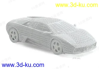 高精度汽车模型 兰博基尼Murcielago跑车 全四边面的图片