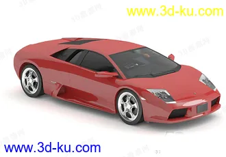 高精度汽车模型 兰博基尼Murcielago跑车 全四边面的图片