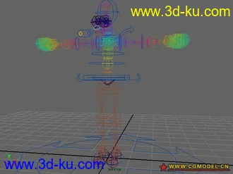 详细骨骼，可直接绑定模型的图片