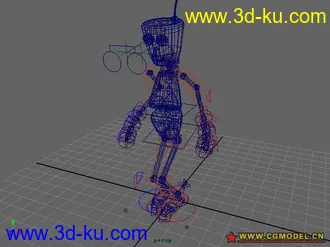 骨骼跳跃动画，可换其他模型绑定的图片