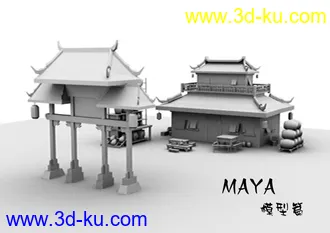 3D打印模型场景房屋建筑的图片