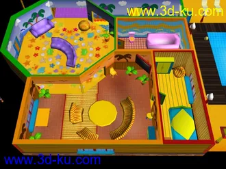 3D打印模型3套卡通3D房子的图片