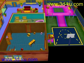 3D打印模型3套卡通3D房子的图片