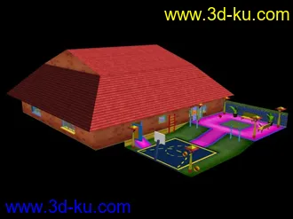 3D打印模型3套卡通3D房子的图片