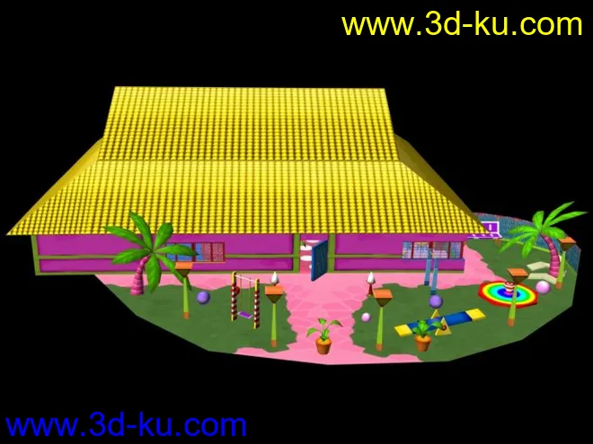 3套卡通3D房子模型的图片10