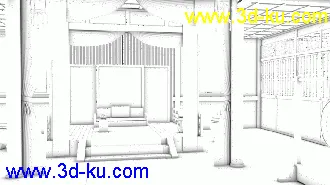 3D打印模型古代大厅的图片