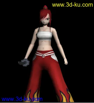 3D打印模型psp妖精的尾巴杰-艾尔撒带一套动作的图片