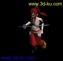 3D打印模型psp妖精的尾巴杰-艾尔撒带一套动作的图片