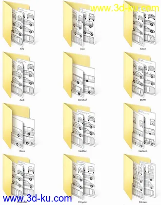 3D打印模型最大的Blueprints蓝图（三视图）搜集包的图片