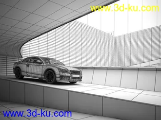3D打印模型11个充分质感的场景带有专业材质和灯光(包括车模)的图片
