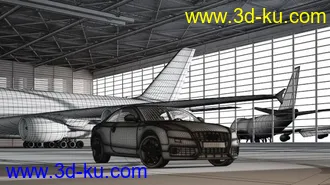 3D打印模型11个充分质感的场景带有专业材质和灯光(包括车模)的图片