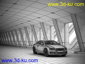 3D打印模型11个充分质感的场景带有专业材质和灯光(包括车模)的图片