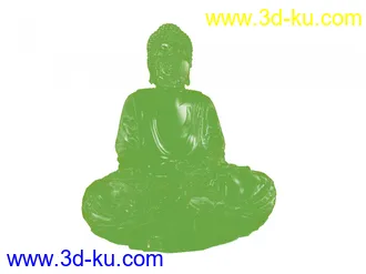 3D打印模型3Dmax玉石材质佛祖建模的图片