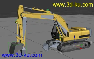 3D打印模型带绑定的挖掘机的图片