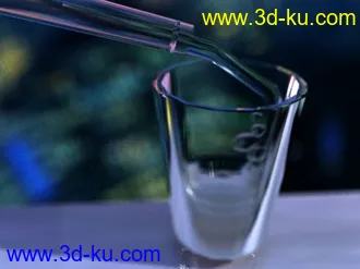 3D打印模型很不错的玻璃杯，夜市场景，倒水的效果不是很理想的图片