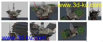 高精度海上油田模型的图片