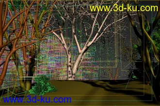 3D打印模型写实秋天树林场景的图片