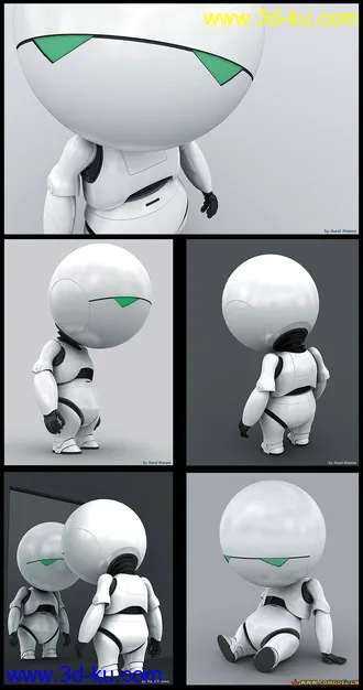 3D打印模型Q版次世代机器人（高低模）的图片