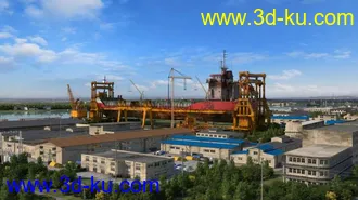 3D打印模型造船厂,废弃船厂,工厂的图片
