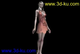 3D打印模型带动作美女MAX (3DMAX2011)的图片